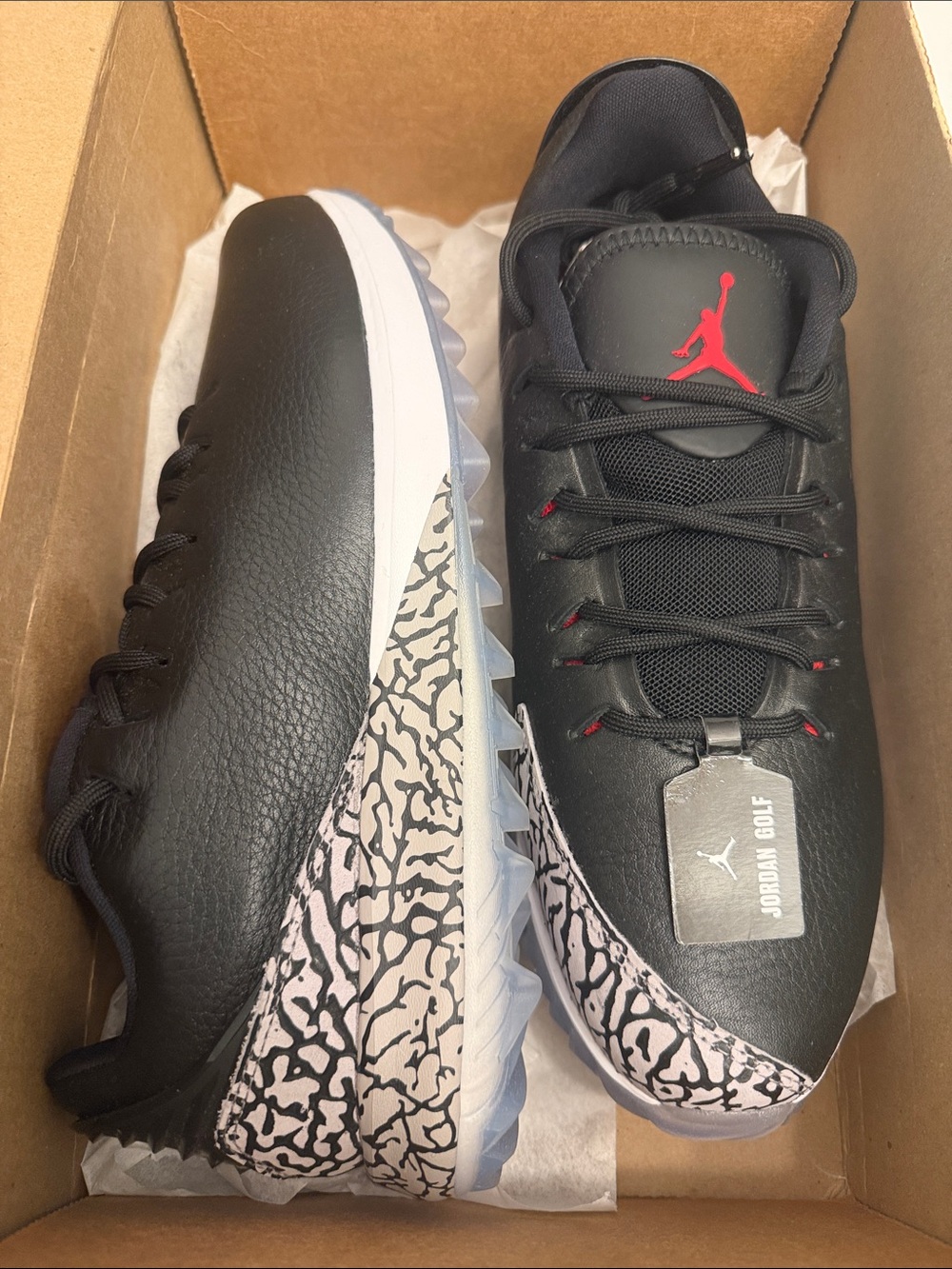 NWT in Box Jordan ADG Men's/Boys Black & White Golf Shoes